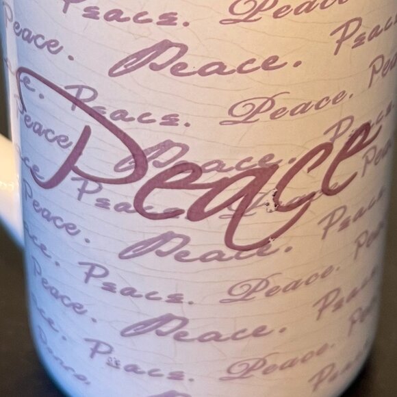 Set of 3 Gibson PEACE, HOPE & JOY Ceramic Mugs ~ Inspirational ~ Advent Words - Picture 8 of 12